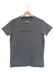 Vorschaubild 1 von Herren T-Shirt Nadelstreifen Grau XS Baumwolle Casual