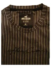 Vorschaubild 2 von Herren T-Shirt Nadelstreifen Grau XS Baumwolle Casual