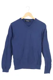 Vorschaubild 1 von LAGERFELD Herren Pullover V-Ausschnitt Blau Gr. 48/M Casual Baumwolle
