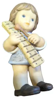 Vorschaubild 1 von Junge mit Glockenspiel Dekofigur Porzellan Mehrfarbig Klassisch 9cm