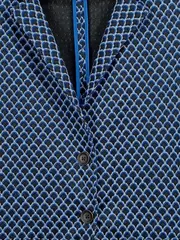 Vorschaubild 2 von Blazer Damen Gr. 40 Blau Geometrisch Elegant Business Jacke