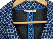 Vorschaubild 5 von Blazer Damen Gr. 40 Blau Geometrisch Elegant Business Jacke
