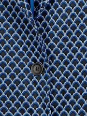 Vorschaubild 3 von Blazer Damen Gr. 40 Blau Geometrisch Elegant Business Jacke