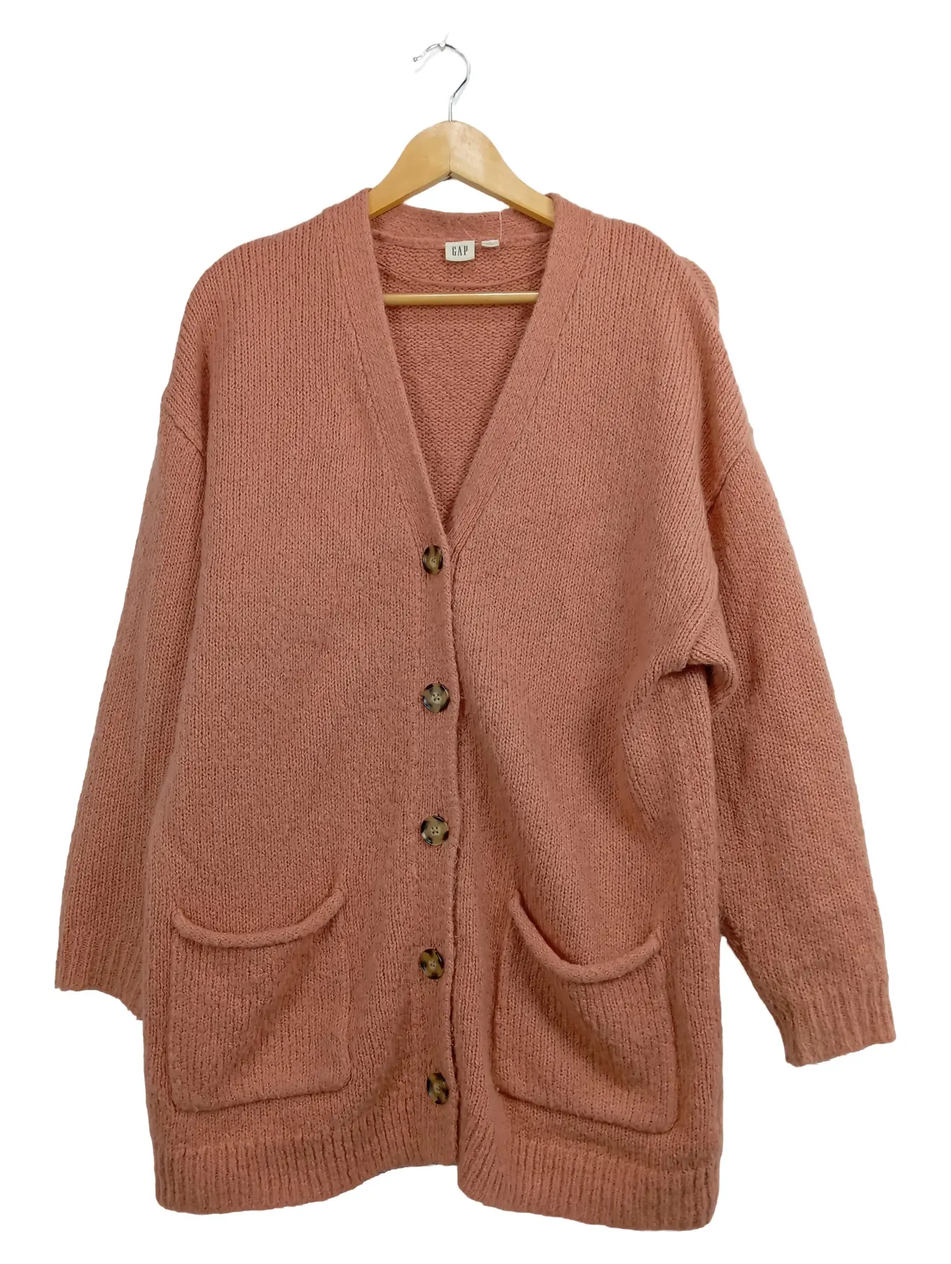 GAP Damen Strickjacke Gr. 38 M Rosa Casual Cardigan