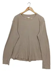 Vorschaubild 1 von Herren Pullover Beige Gr. 48/M Waffelstrick Basic Langarm