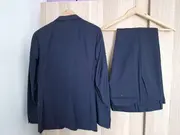 Vorschaubild 3 von Herren Anzug Business Blau Gr. 48 M Wolle Mix Sakko Hose Knopfleiste