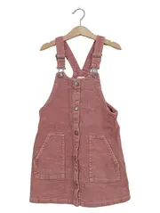 Vorschaubild 1 von Mädchen Cord Latzkleid Rosa Gr. 122 Baumwolle Freizeitkleid