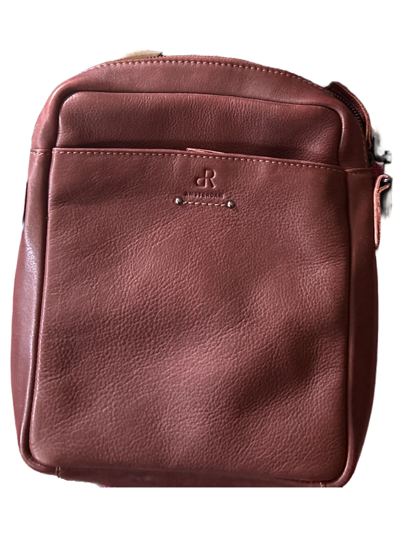 DR AMSTERDAM Herren Umhängetasche Leder Braun R.P. Polo 20x28cm