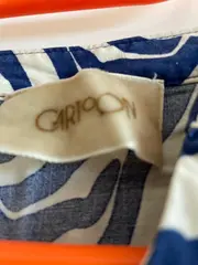 Vorschaubild 2 von Damen Freizeitkleid Gr. 34 Blau Zebra Muster Casual Viskose