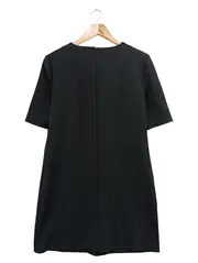 Vorschaubild 2 von Damen Blusenkleid Gr. 36/S Schwarz Business Elegant Kurzarm