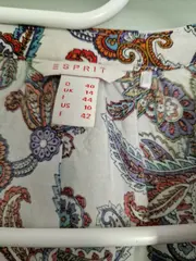 Vorschaubild 4 von Damen Bluse Gr. 40/L Mehrfarbig Paisley Muster Casual Langarm