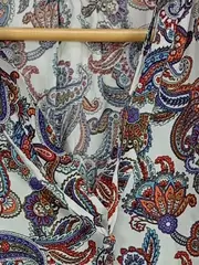 Vorschaubild 3 von Damen Bluse Gr. 40/L Mehrfarbig Paisley Muster Casual Langarm