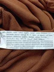 Vorschaubild 5 von Damen Freizeitkleid Gr. 36/S Braun Rippstrick gerafft Modisch