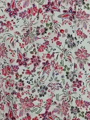 Vorschaubild 3 von Damen Bluse Gr. 40 Weiß Blumenmuster Langarm Feminin