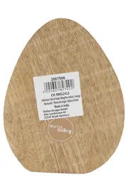 Vorschaubild 2 von Dekofigur Hase Mehrfarbig Holz 13 cm Charmant Gestreift
