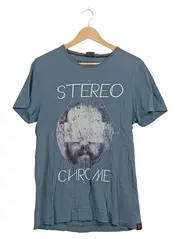 Vorschaubild 1 von Herren T-Shirt Gr. L Grau Grafik Print Stereo Chrome