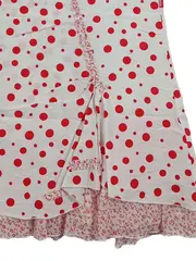 Vorschaubild 3 von Mädchen Kleid Gr. 140 Weiß Rot gepunktet Charmant