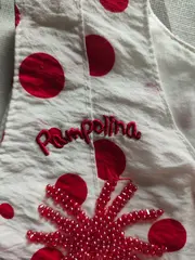 Vorschaubild 4 von Mädchen Kleid Gr. 140 Weiß Rot gepunktet Charmant