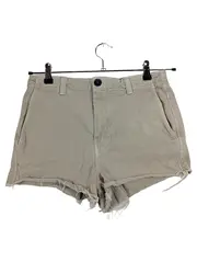 Vorschaubild 1 von Damen Shorts Chino Beige Gr. S 36 Baumwolle Fransen Casual