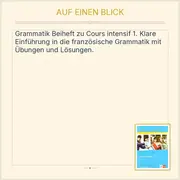 Vorschaubild 2 von Klett Cours intensif 1 Grammatik Beiheft Französisch lernen Unterricht Buch