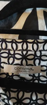 Vorschaubild 6 von Damen Bluse Langarm Grafisch Weiß Viskose Gr. 40 L