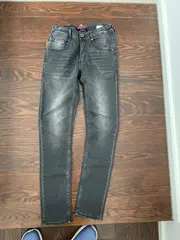 Vorschaubild 3 von Jeans Regular Fit Hose Kinder Jungen Grau Gr. 164 Casual