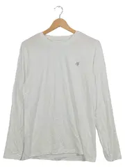 Vorschaubild 1 von Herren Langarmshirt Basic Logo Weiß Gr. 48 M Baumwolle