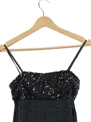 Vorschaubild 2 von Damen Abendkleid Schwarz Pailletten Elegant Gr. 36/S
