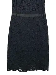 Vorschaubild 2 von Etuikleid Damen Gr. 38 Schwarz Elegant Spitze Business