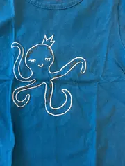 Vorschaubild 2 von Baby T-Shirt Gr. 74 Blau Tintenfisch Stickerei UV30
