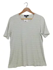 Vorschaubild 1 von TCM Damen Gestreiftes T-Shirt Kurzarm Rippstrick Baumwolle Mehrfarbig Gr. 42 XL