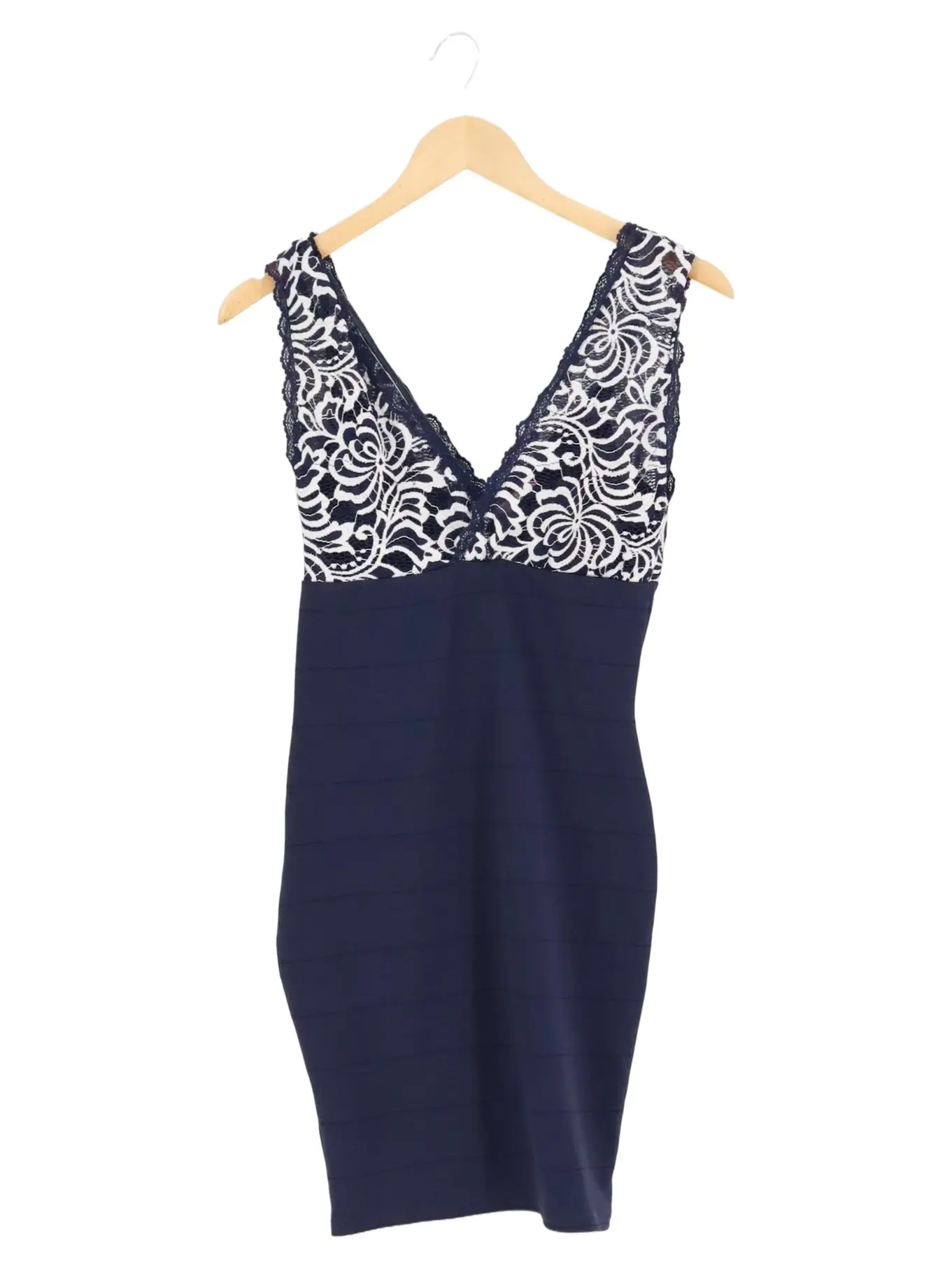 LIPSY LONDON Damen Cocktailkleid Gr. 36/S Blau Spitze Party Festlich