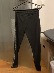 Vorschaubild 6 von Stoffhose Mädchen Gr. 164 Grau Skinny Glitzerstreifen