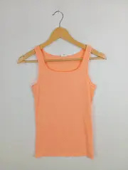 Vorschaubild 2 von Damen Top Orange Rippstrick Gr. 42/XL Casual