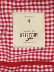 Vorschaubild 3 von Damen Bluse Langarm Kariert Rot Baumwolle Gr. 38/M