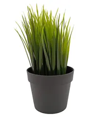 Vorschaubild 1 von Kunstpflanze Gras im Topf Grau Kunstgras Dekopflanze 20cm