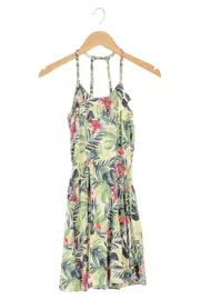 Vorschaubild 1 von Kinder Sommerkleid Gr. 152 Mehrfarbig Florales Muster Rüschen