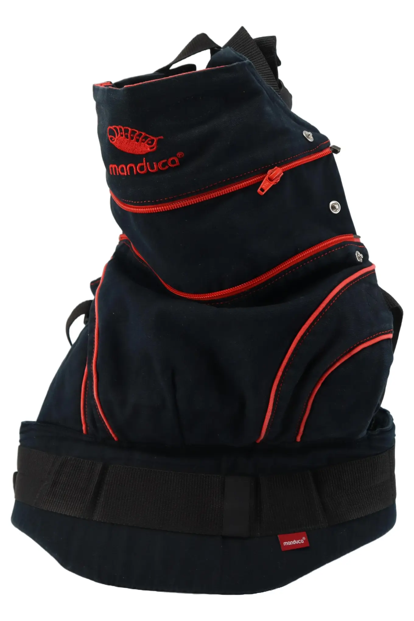 MANDUCA Babytrage Schwarz Baumwolle Ergonomisch Komfortabel