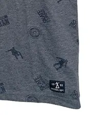 Vorschaubild 4 von T-Shirt Jungen Gr. 146/152 Grau Skateboard Muster Brusttasche