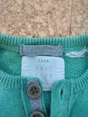 Vorschaubild 3 von Kinder Pullover Gr. 74 Grün Baumwolle Langarm Casual