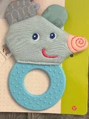 Vorschaubild 2 von Greifling Maus Beißring Baby Spielzeug Blau mit Beißelement NEU