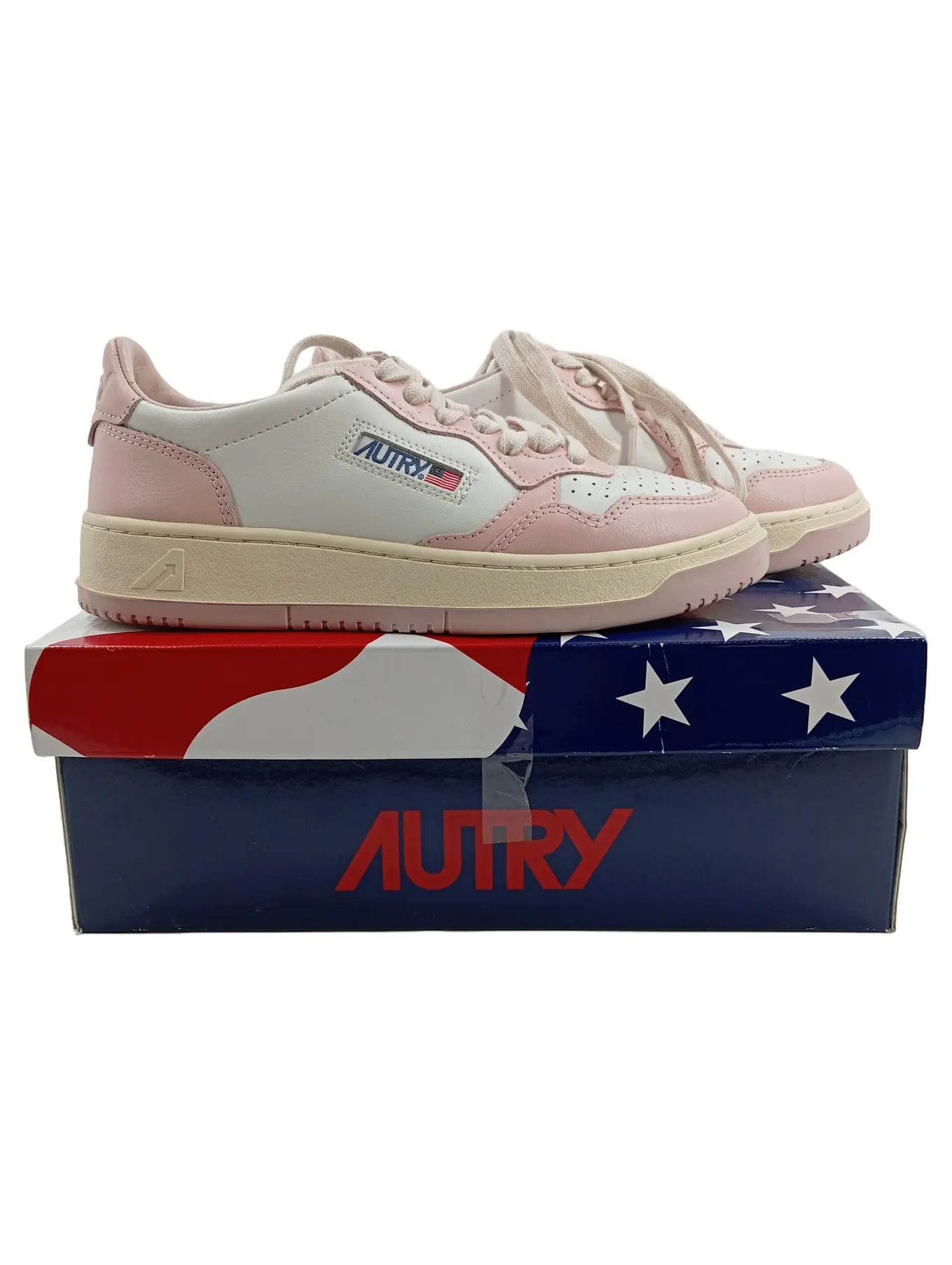 AUTRY Medalist Sneaker Low Damen Leder Rosa Gr. 38 Retro Freizeit
