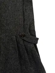 Vorschaubild 3 von Basic Wollkleid Damen Gr. L Grau Meliert Ärmellos Business