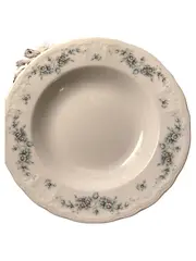Vorschaubild 1 von Suppenteller Porzellan Weiß Blumenmuster Klassisch 23cm