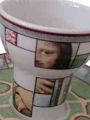 Vorschaubild 2 von Espressotasse Untertasse Mona Lisa Mosaik Porzellan