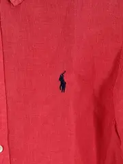 Vorschaubild 3 von Damen Bluse Leinen Rot Gr. 34 XS Relaxed Fit