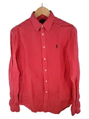 Vorschaubild 1 von Damen Bluse Leinen Rot Gr. 34 XS Relaxed Fit