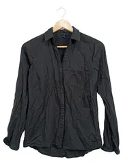 Vorschaubild 1 von Hemdbluse Damen Gr. 34 XS Schwarz Langarm Casual