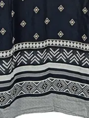 Vorschaubild 4 von Damen Freizeitkleid Gr. 44 XXL Schwarz Grafisch Viskose Casual