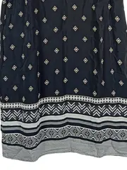 Vorschaubild 2 von Damen Freizeitkleid Gr. 44 XXL Schwarz Grafisch Viskose Casual